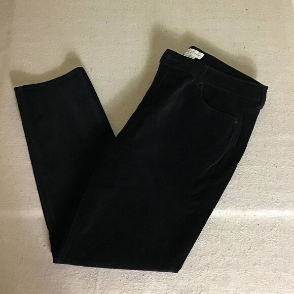 Kate Spade  Women’s  Black Velveteen Jeans Broome Street pants Size 33/14 NWOT - Picture 5 of 10